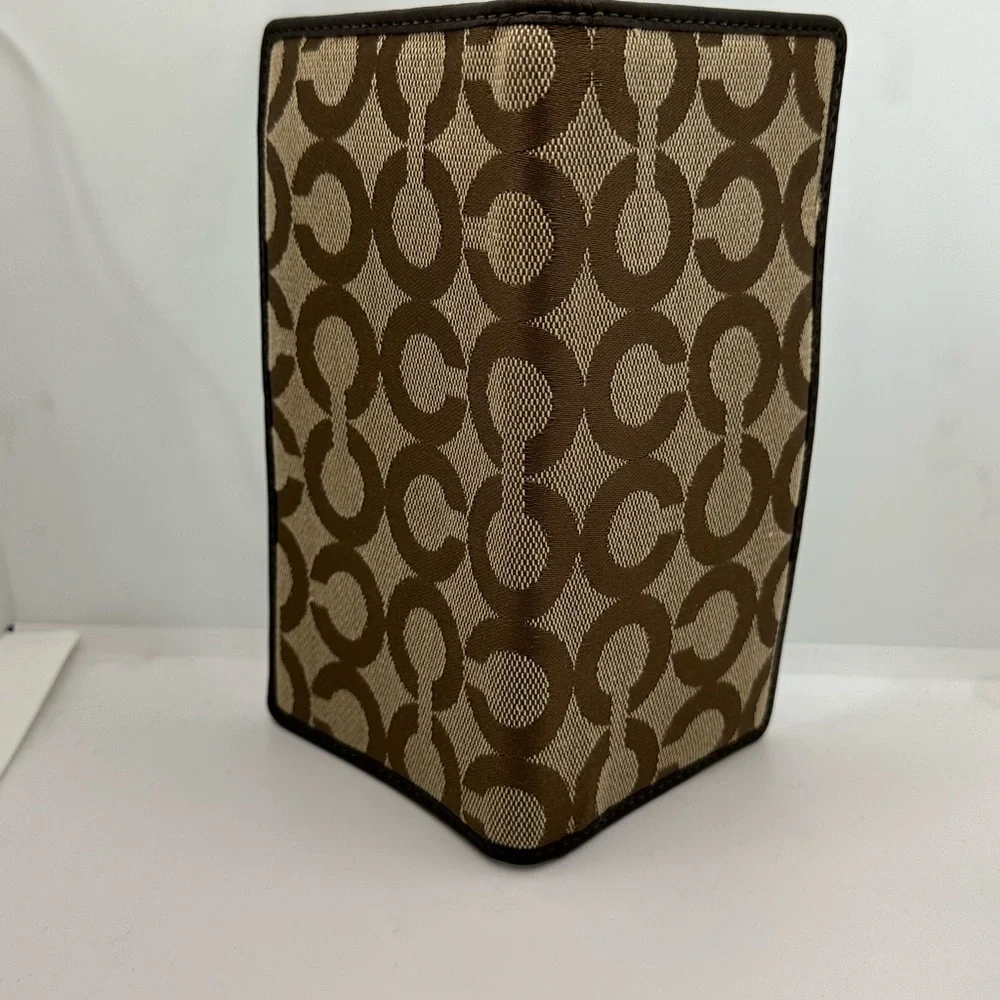 Coach Brown and Tan  checkbook Wallet